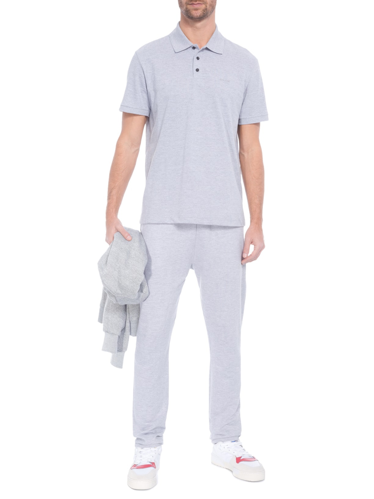 Polo Masculina New Simple Basic Cinza John John