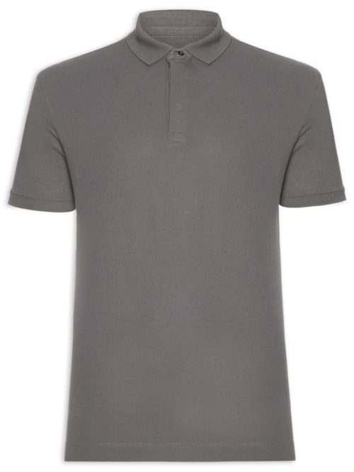 Polo Masculina Nova Iorque Piquet Premium - Cinza