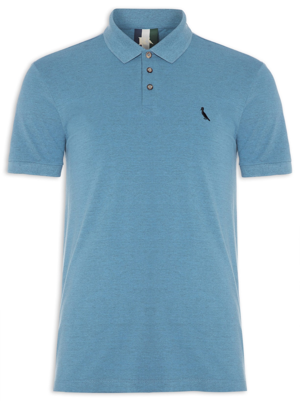 Polo Masculina Novo Mescla - Azul