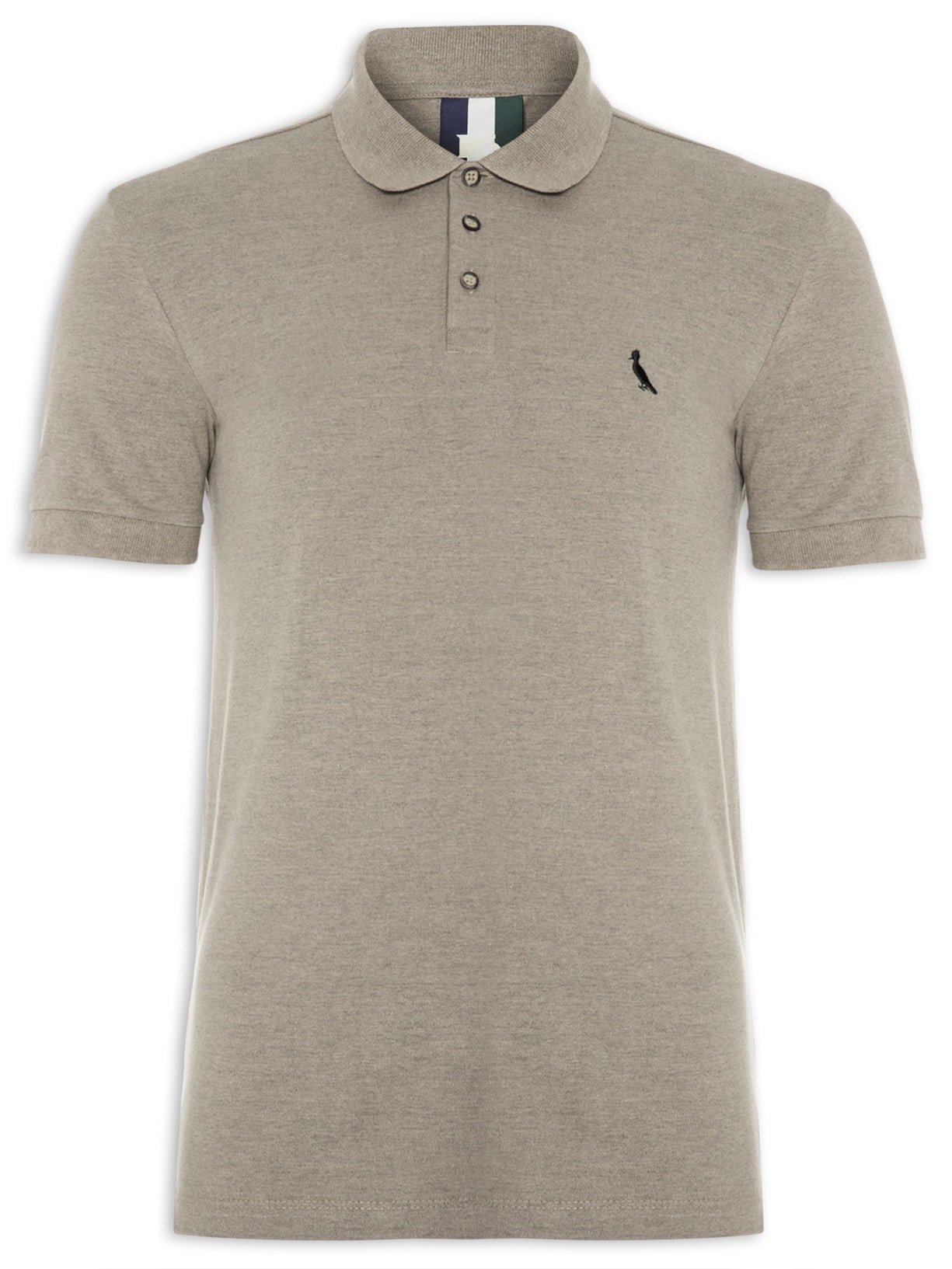 Polo Masculina Novo Mescla - Bege