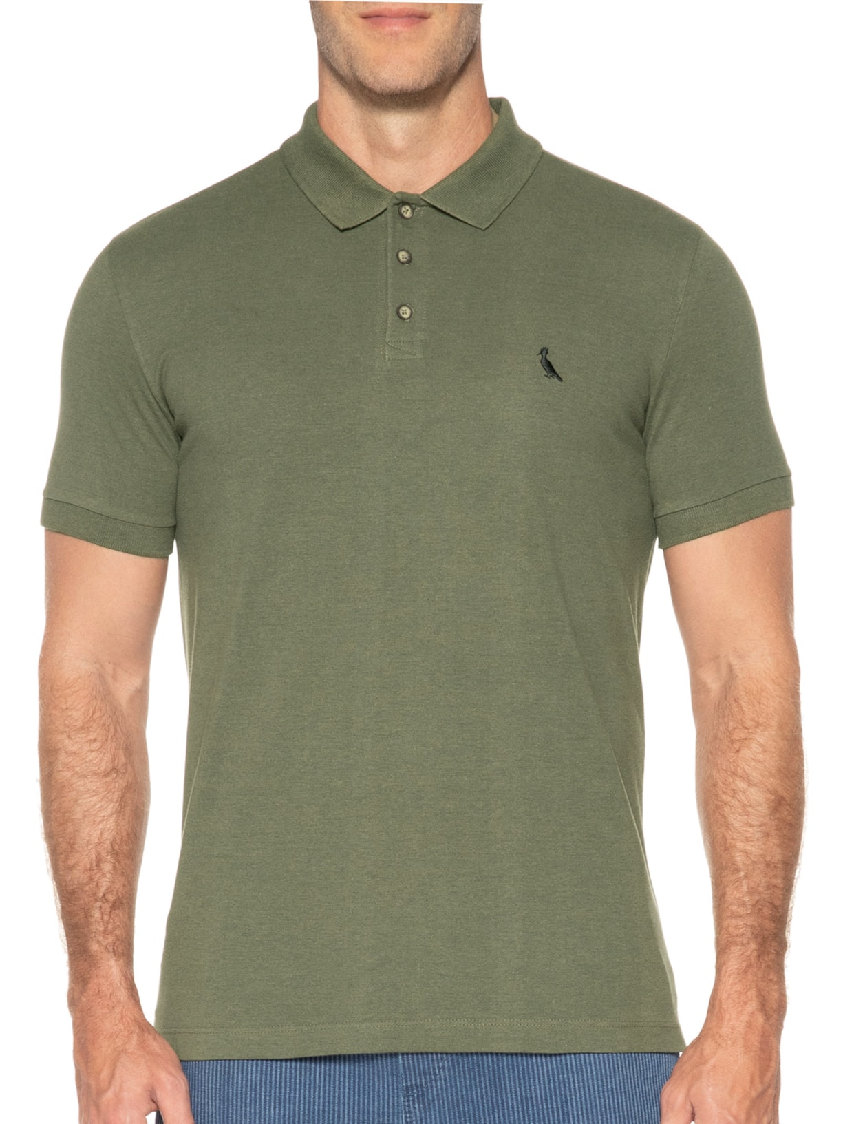 Polo Masculina Novo Mescla Verde Reserva