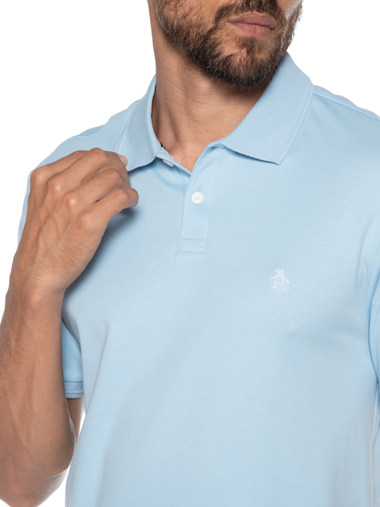 Polo Masculina Original Azul Claro Original Penguin