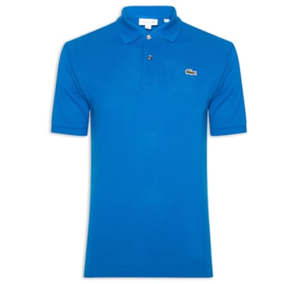  Polo Masculina Original Classic Fit L.12.12 Em Piquet De Algodão - Azul