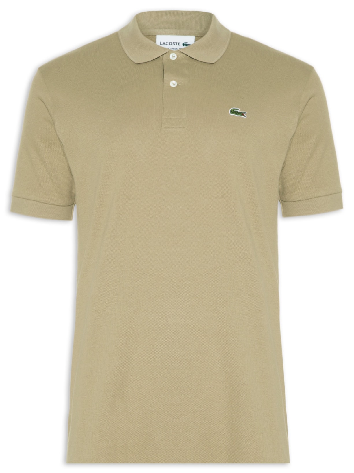Polo Masculina Original Classic Fit L.12.12 Em Piquet De Algodão Bege Lacoste