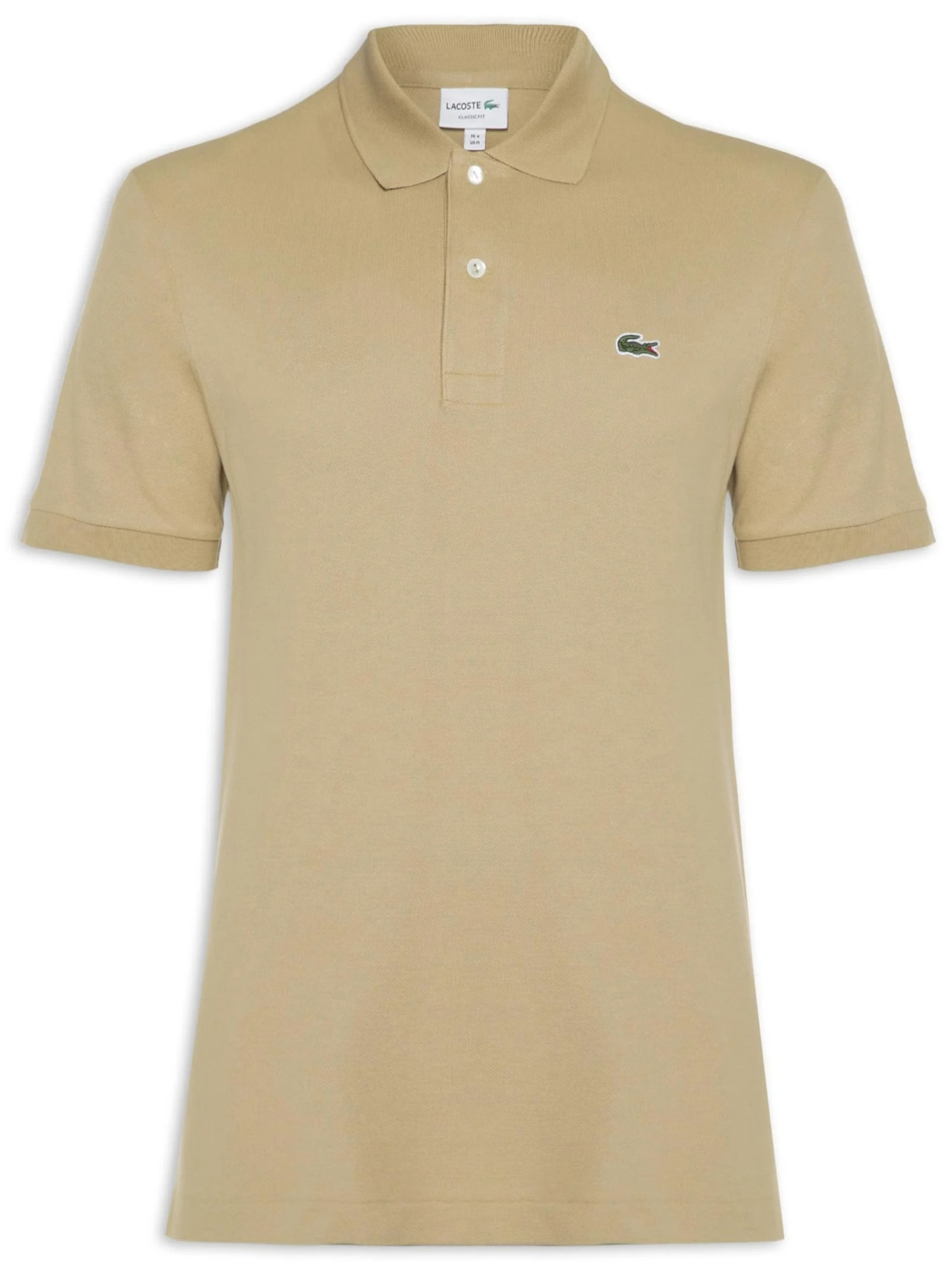 Polo Masculina Original Classic Fit L.12.12 Em Piquet De Algodão - Bege