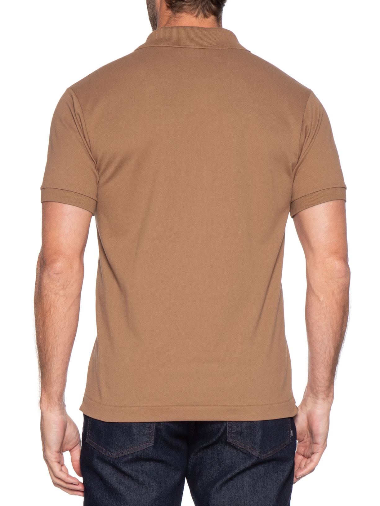 Polo Masculina Original Classic Fit L.12.12 Em Piquet De Algodão Marrom Lacoste