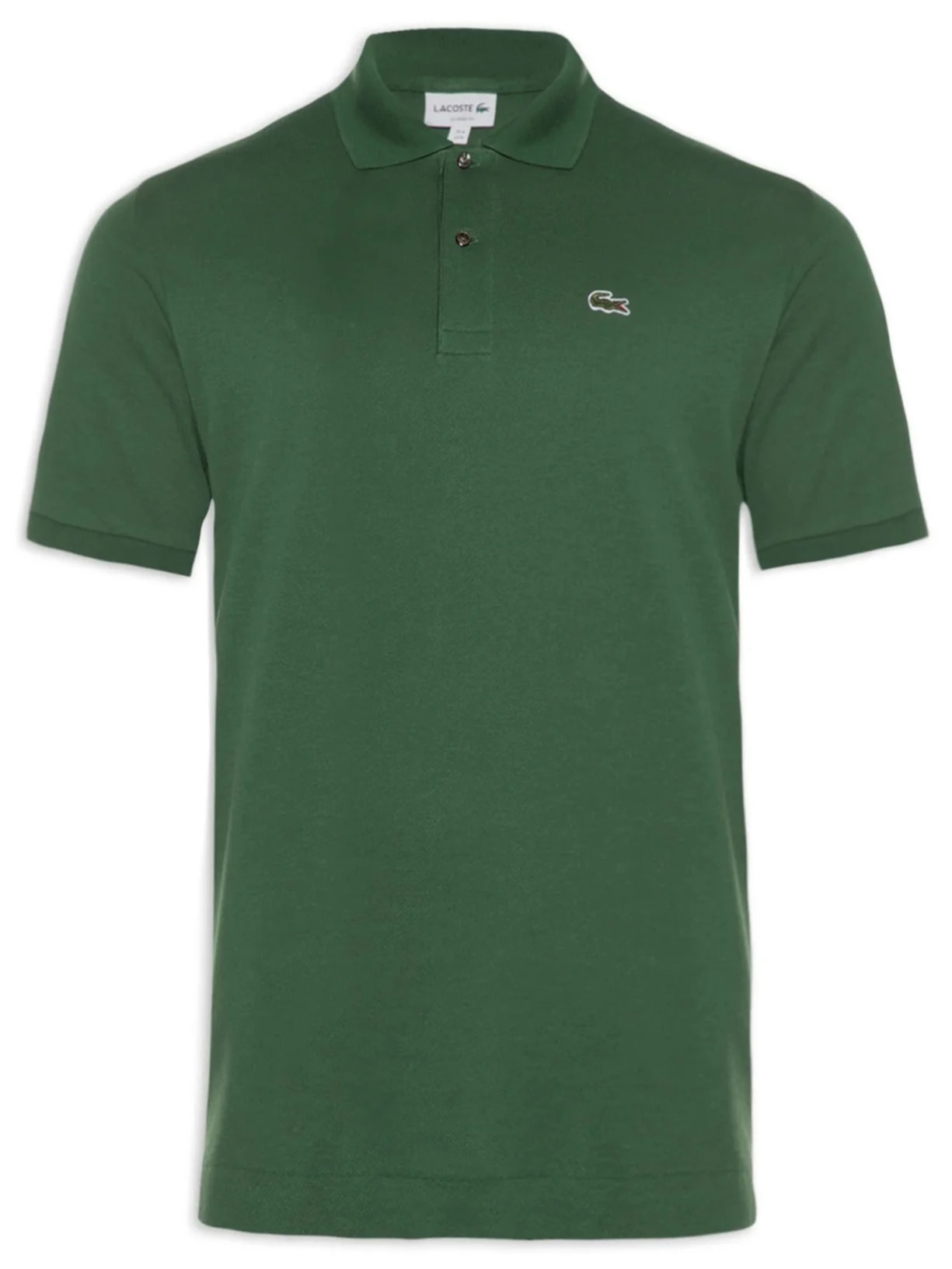 Polo Masculina Original Classic Fit L.12.12 Em Piquet De Algodão Verde Lacoste