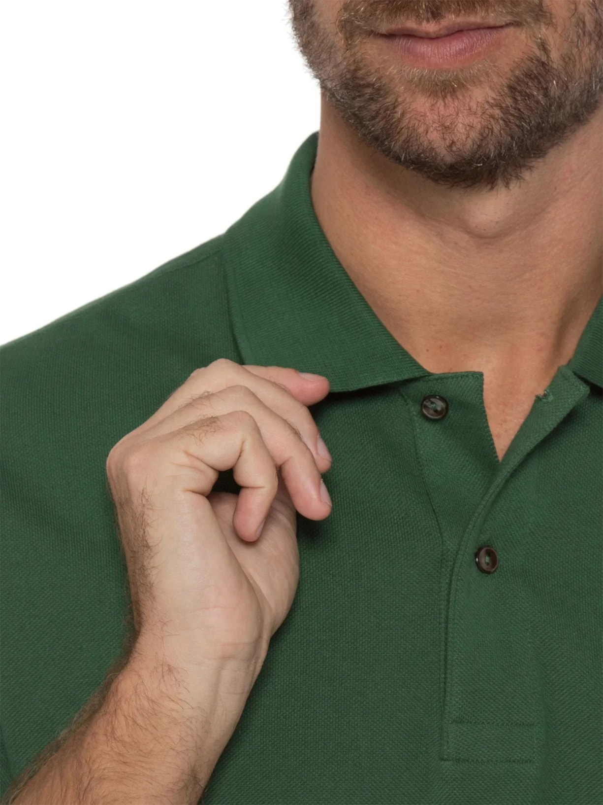 Polo Masculina Original Classic Fit L.12.12 Em Piquet De Algodão Verde Lacoste