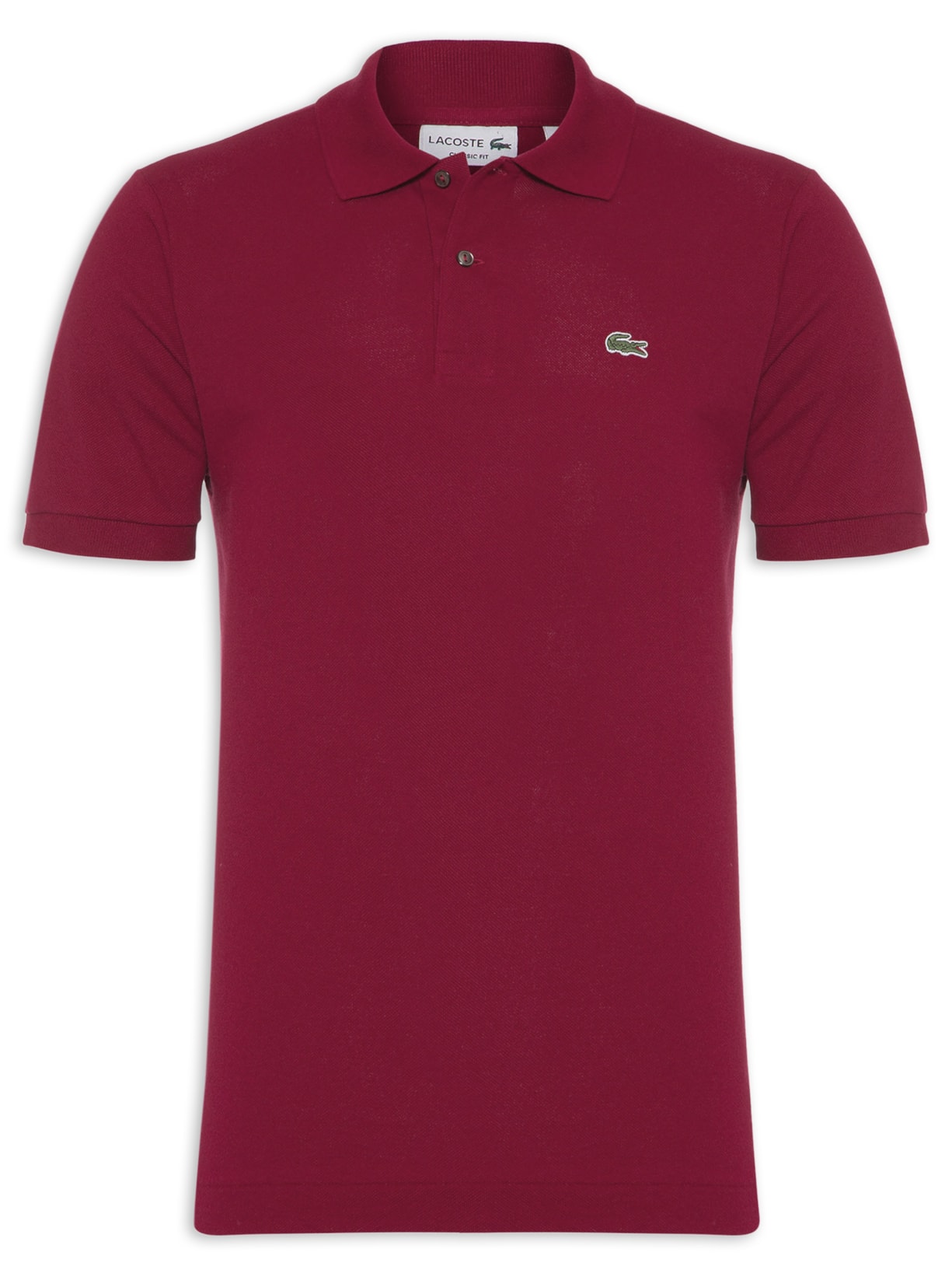 Polo Masculina Original Classic Fit L.12.12 Em Piquet De Algodão - Vinho
