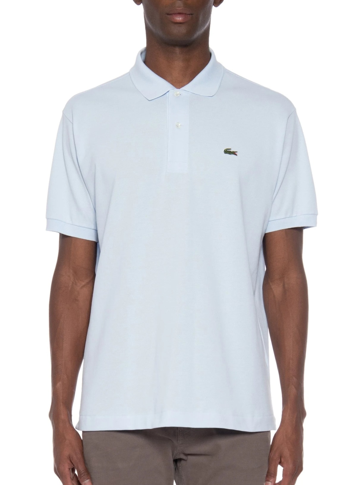 Polo Masculina Original Classic Fit L12.12 Em Piquet De Algodão Azul Lacoste