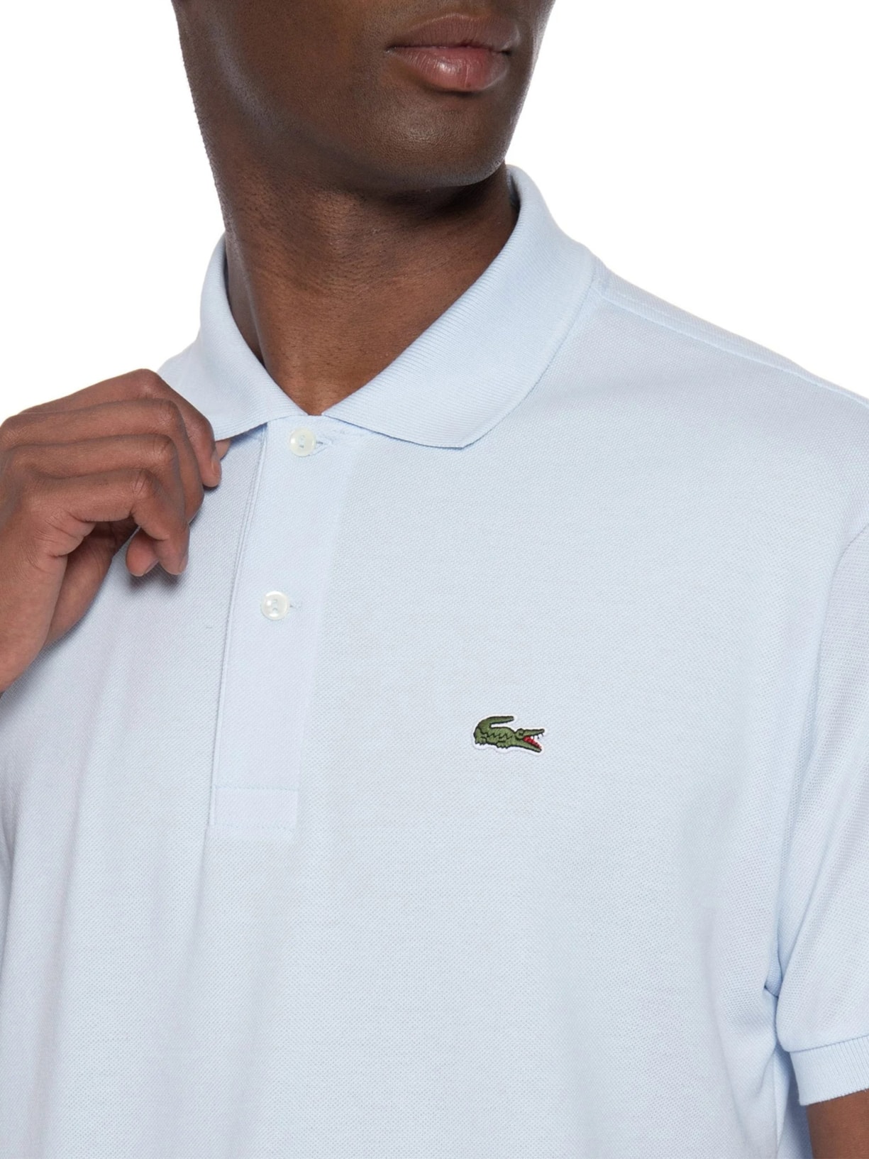 Polo Masculina Original Classic Fit L12.12 Em Piquet De Algodão Azul Lacoste