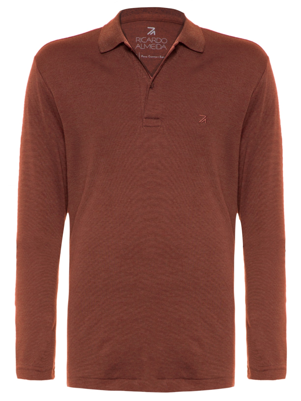 Polo Masculina Oxford - Marrom