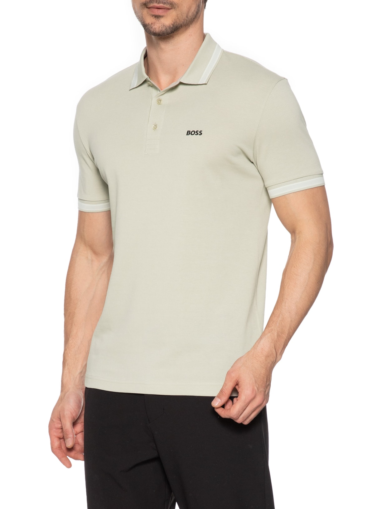 Polo Masculina Paddy Bege Boss