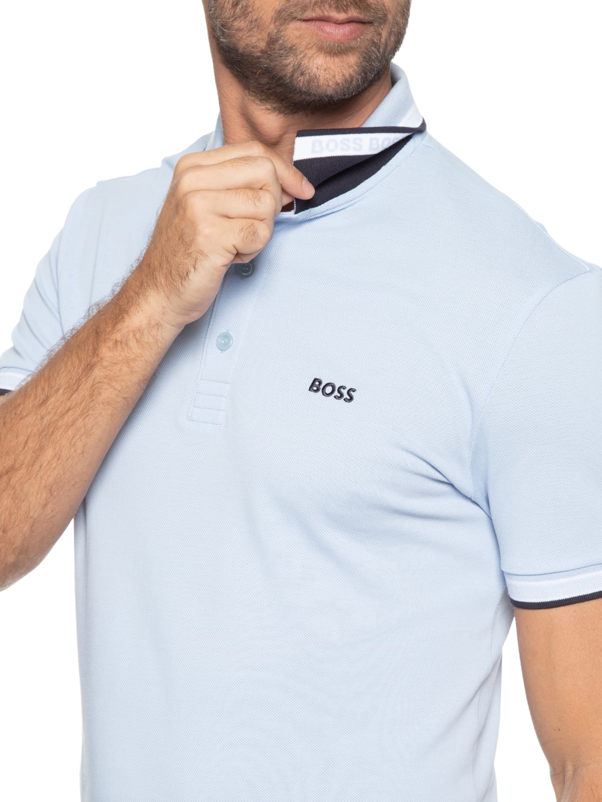 Polo Masculina Paddy BOSS – Azul Boss