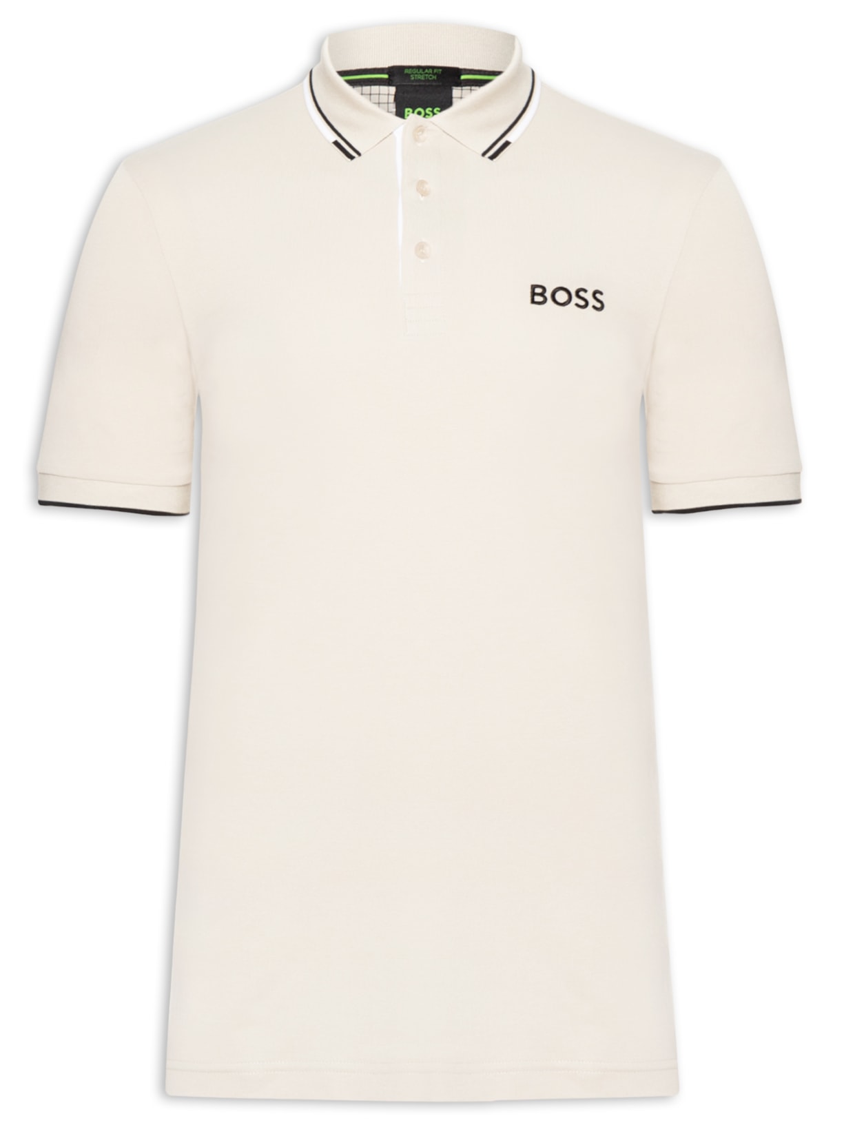 Polo Masculina Paddy Regular Fit  Bege Boss