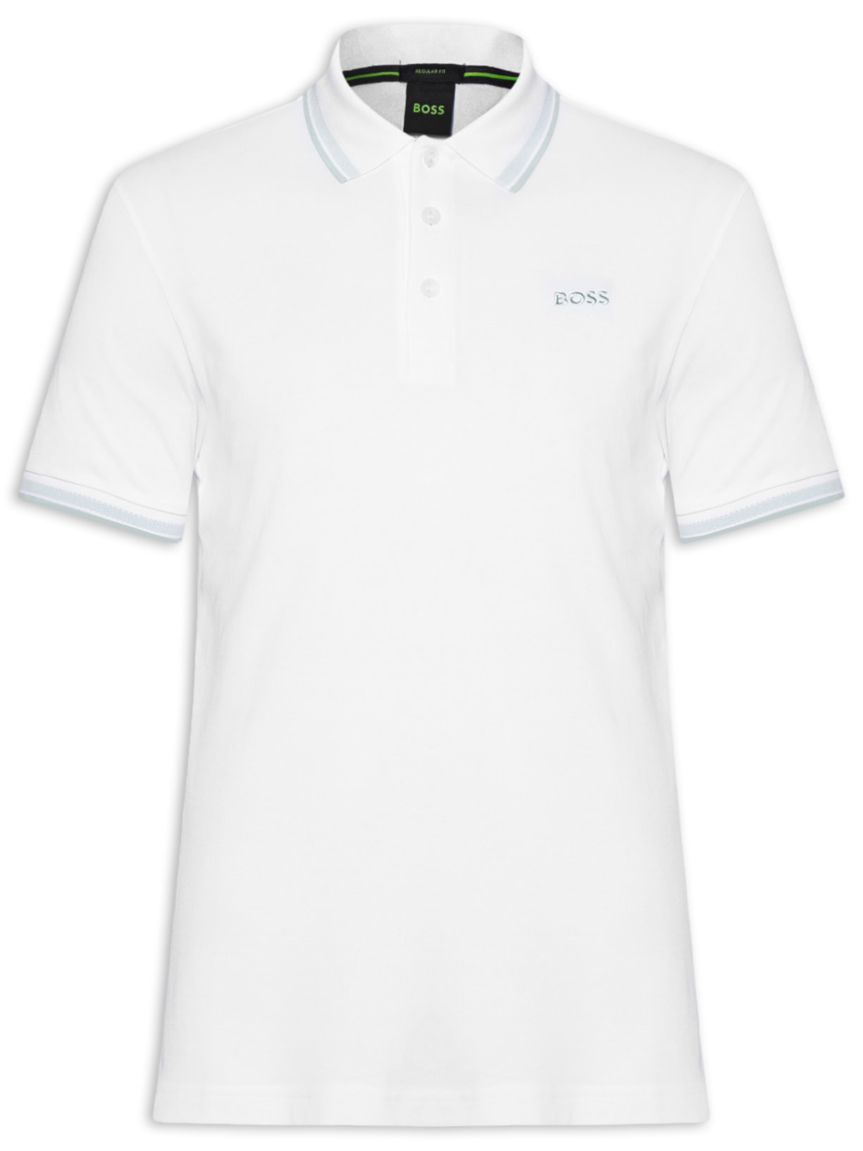 Polo Masculina Paddy Regular Fit Branco Boss