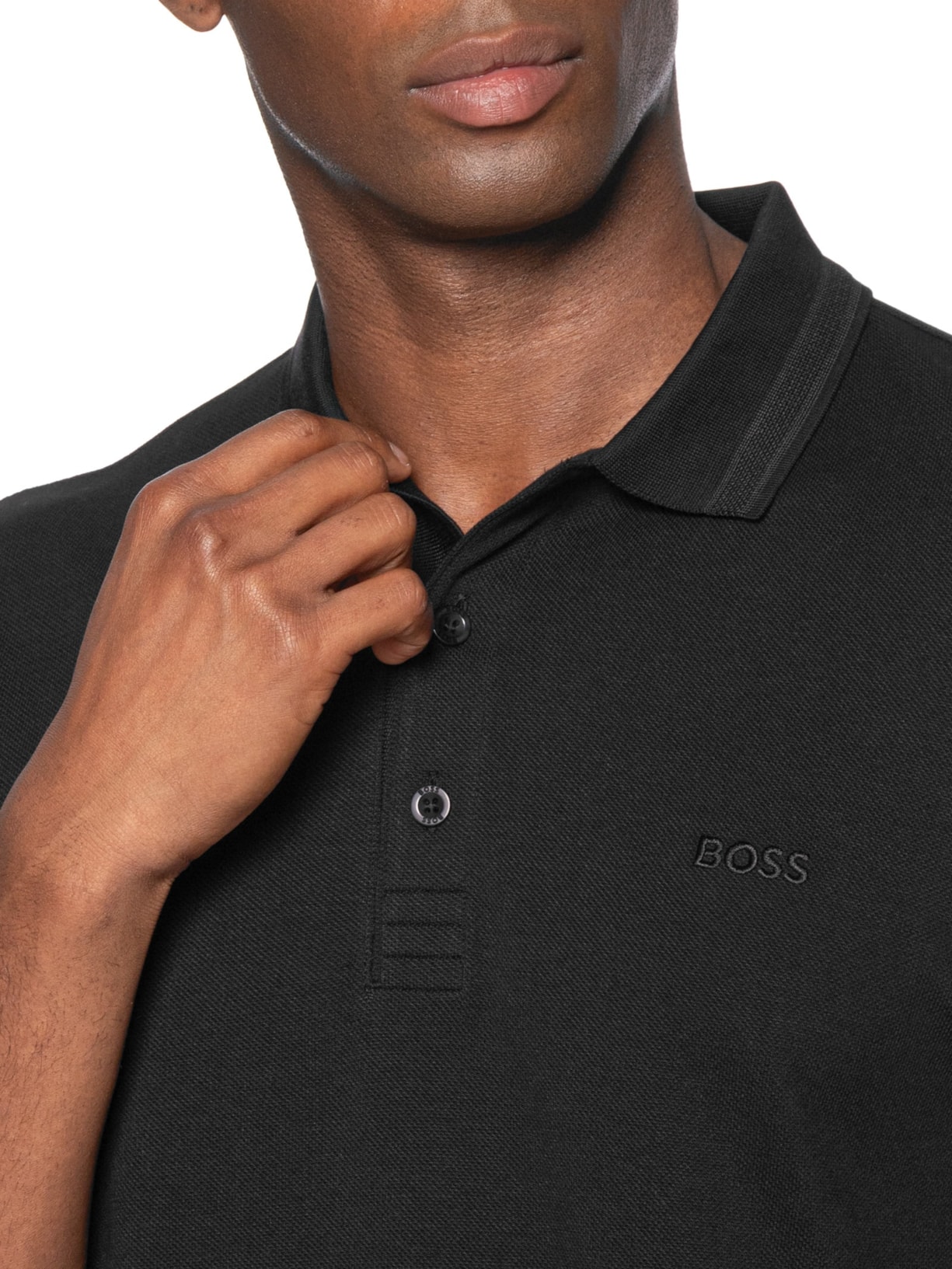 Polo Masculina Paddy Regular Fit Preto Boss