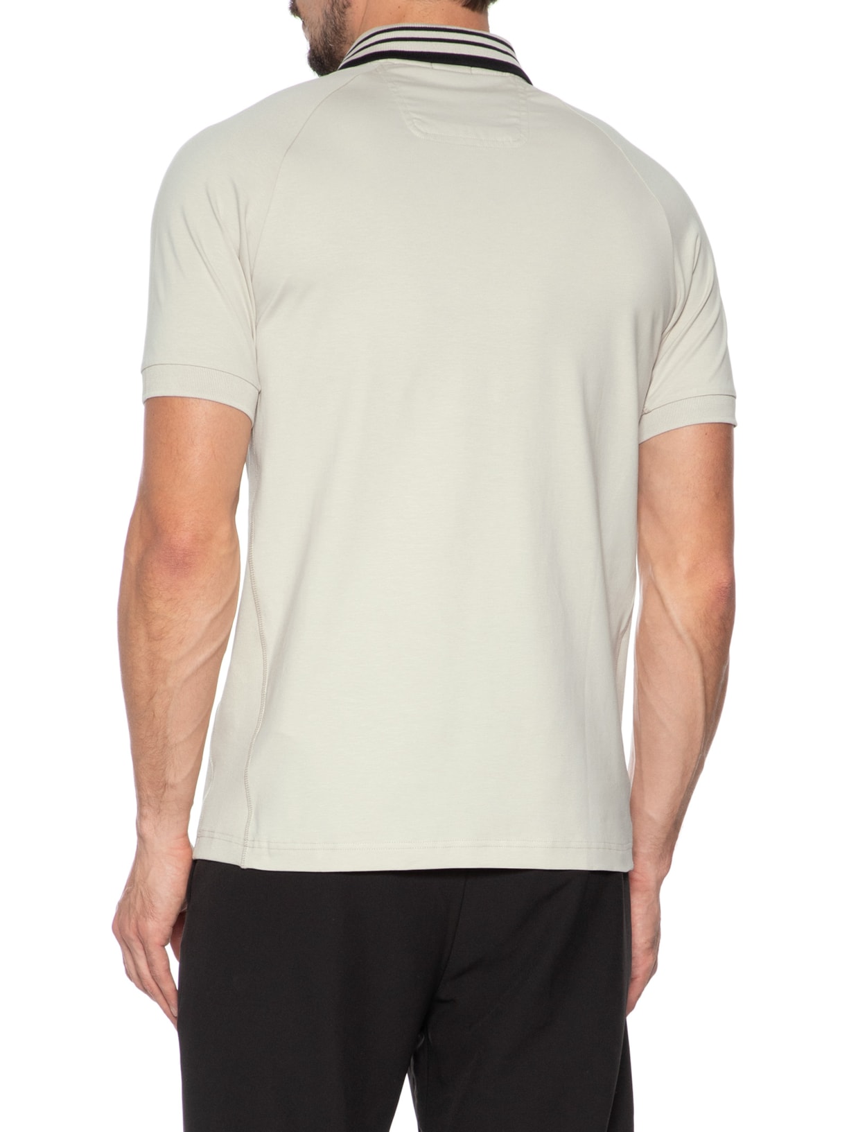 Polo Masculina Paddy Rib Bege Boss