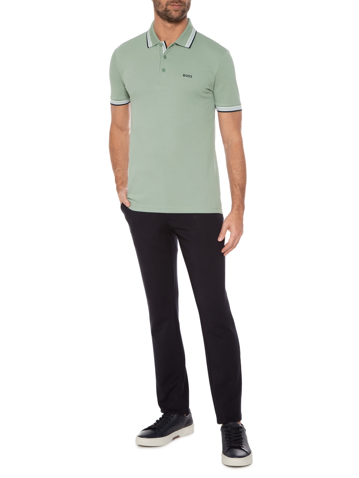 Polo Masculina Paddy Verde Boss