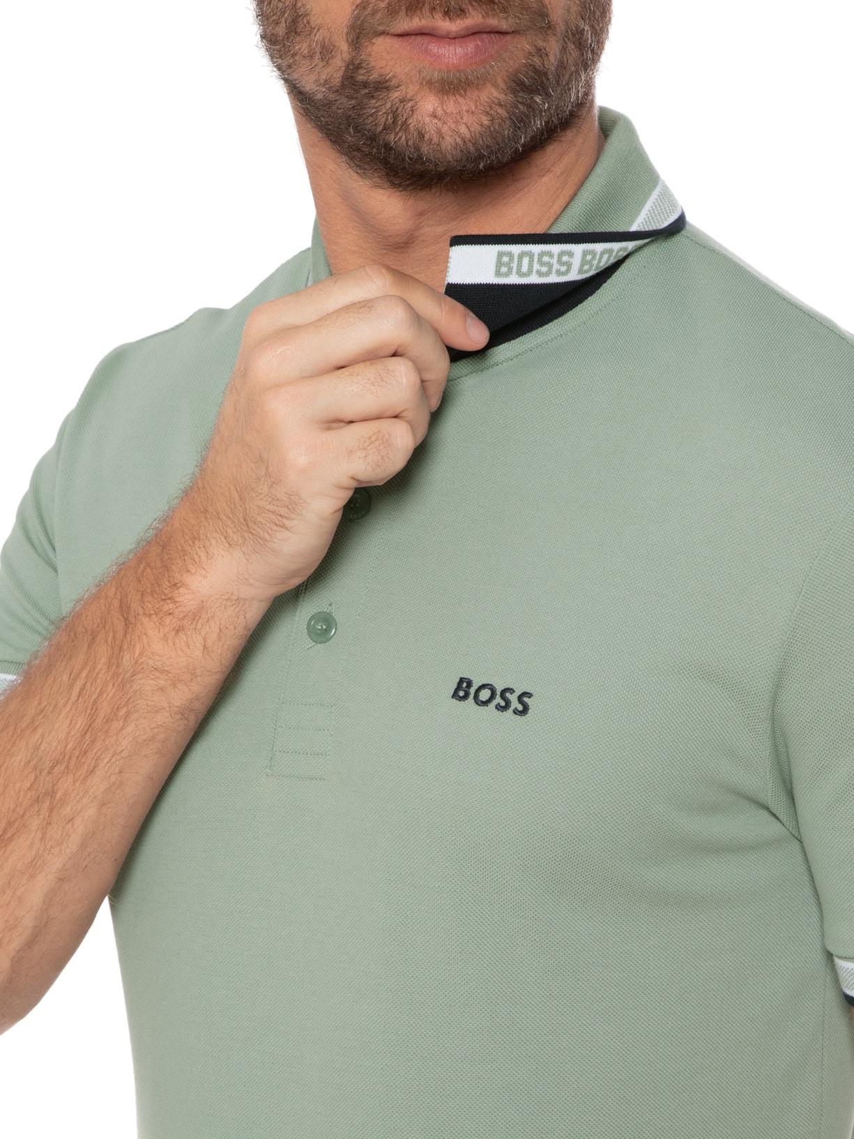 Polo Masculina Paddy Verde Boss