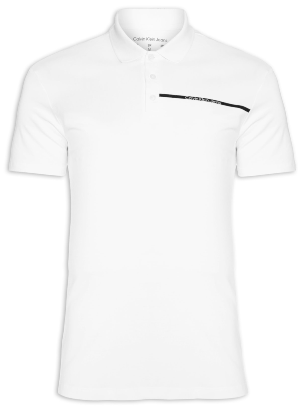 Polo Masculina Palito - Branco