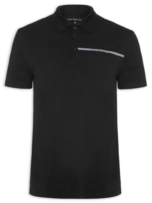 Polo Masculina Palito - Preto