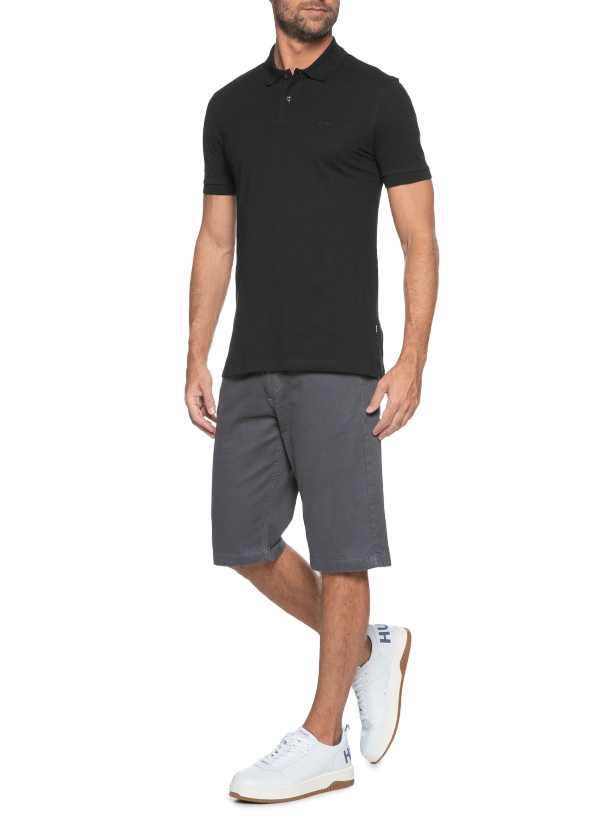 Polo Masculina Pallas Preto Boss