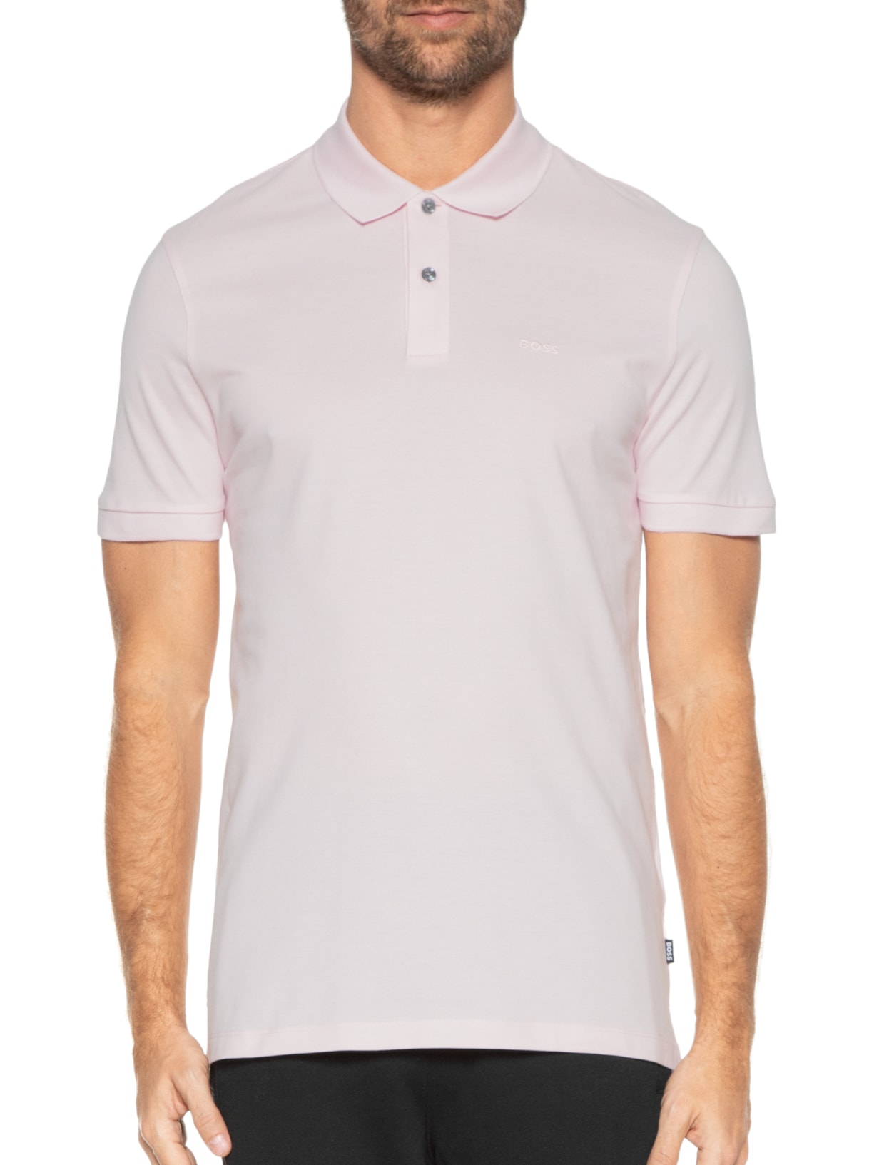 Polo Masculina Pallas Rosa Boss