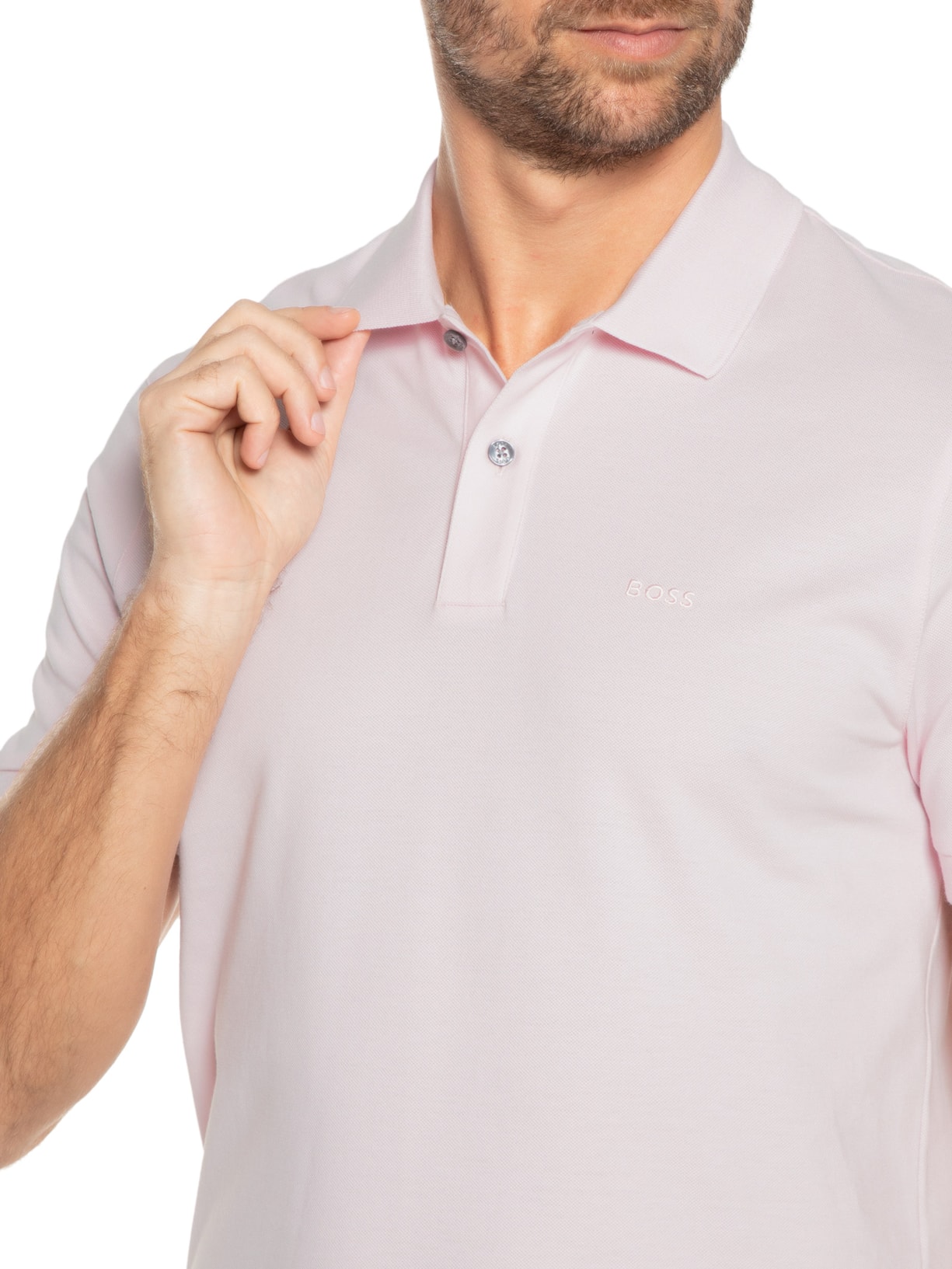 Polo Masculina Pallas Rosa Boss