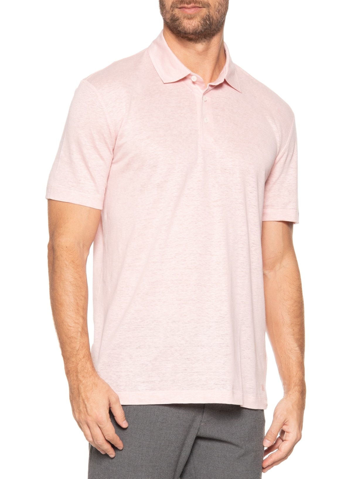 Polo Masculina Paris 7 Collab Beckham Regular Fit  Rosa Boss