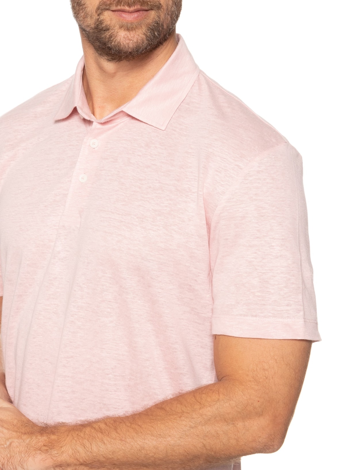 Polo Masculina Paris 7 Collab Beckham Regular Fit  Rosa Boss