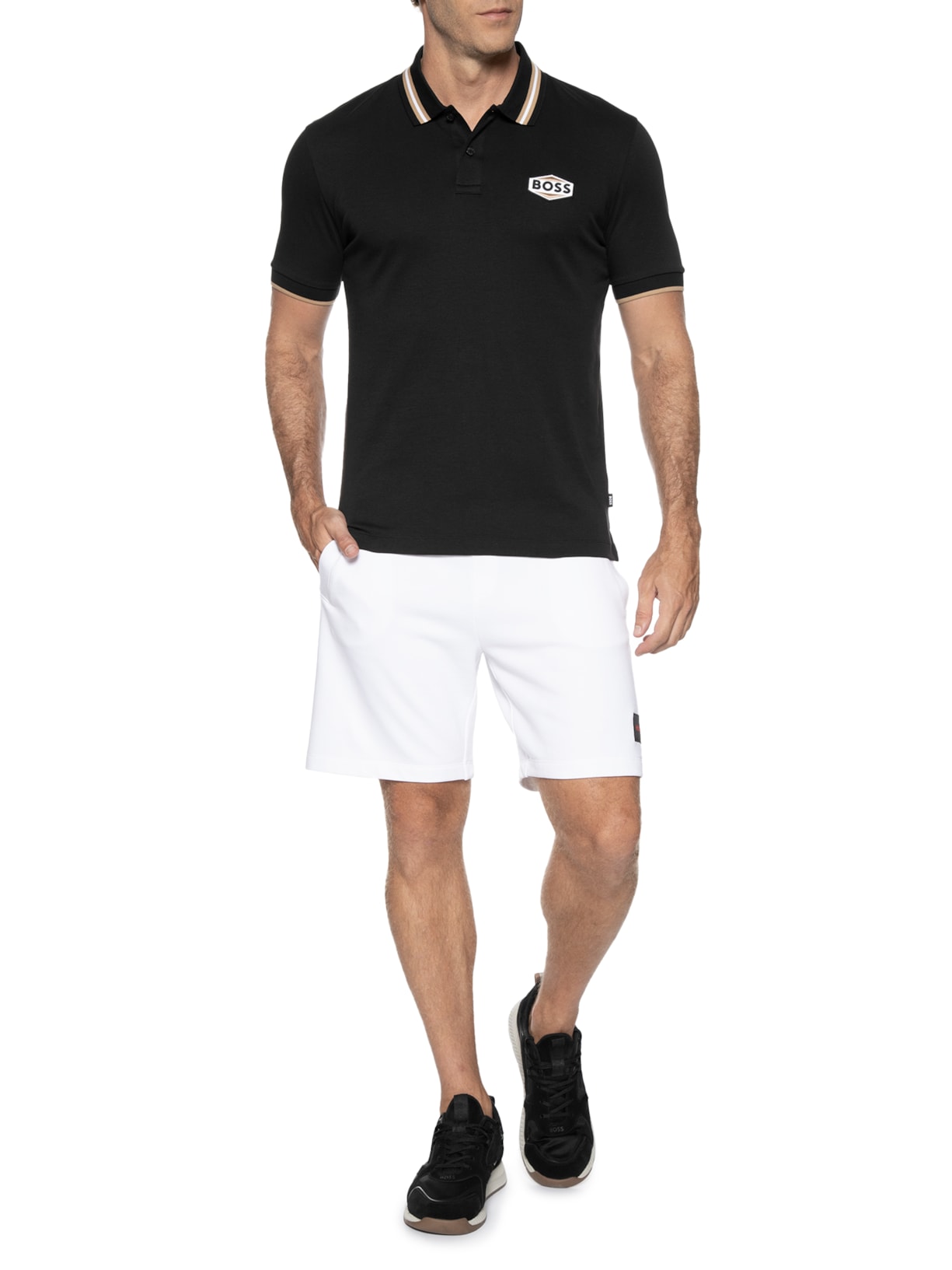 Polo Masculina Parlay 194 Preto Boss