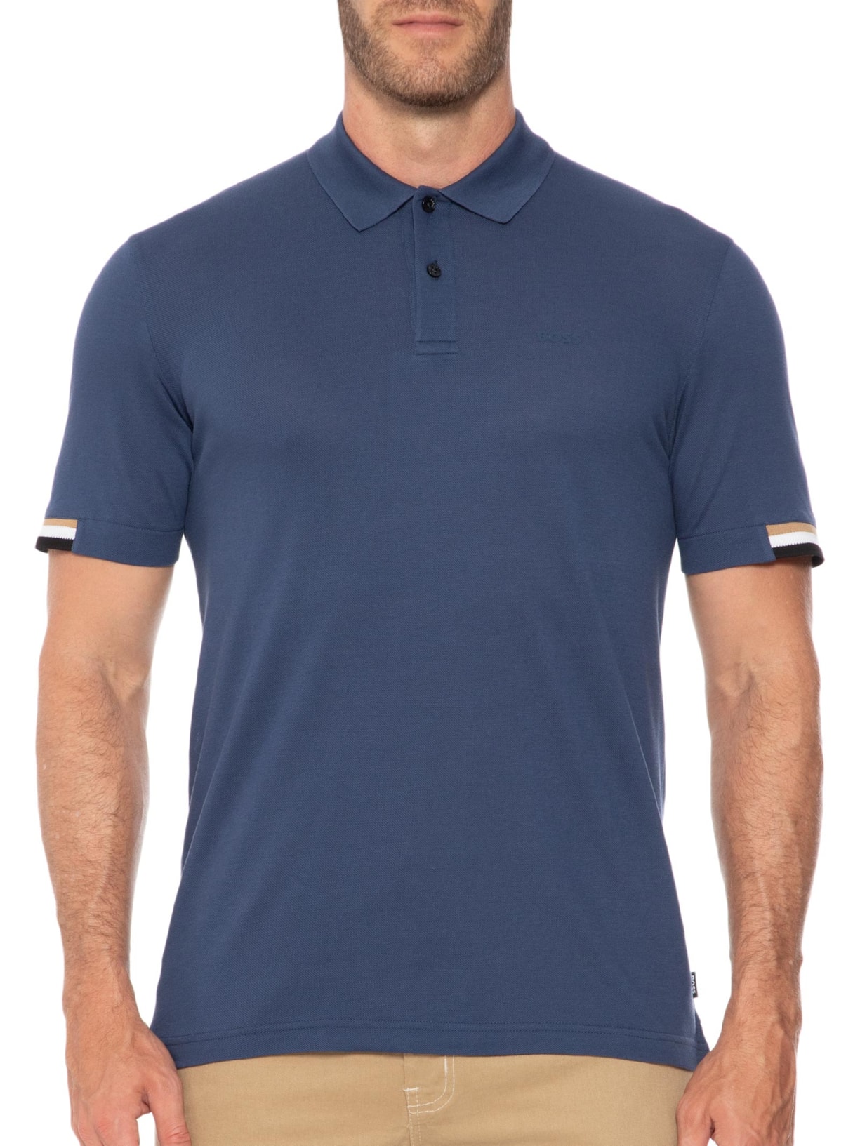 Polo Masculina Parlay Azul Boss
