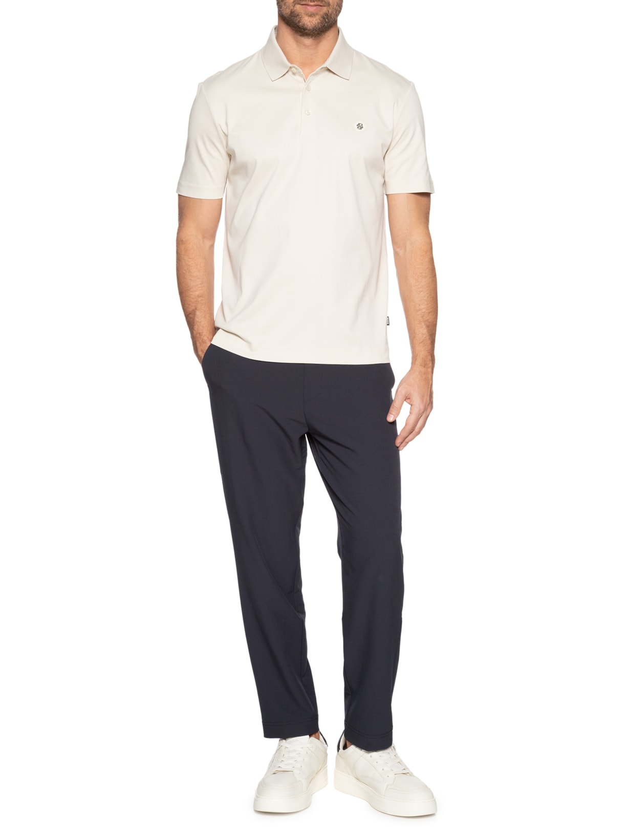 Polo Masculina Parris Branco Boss