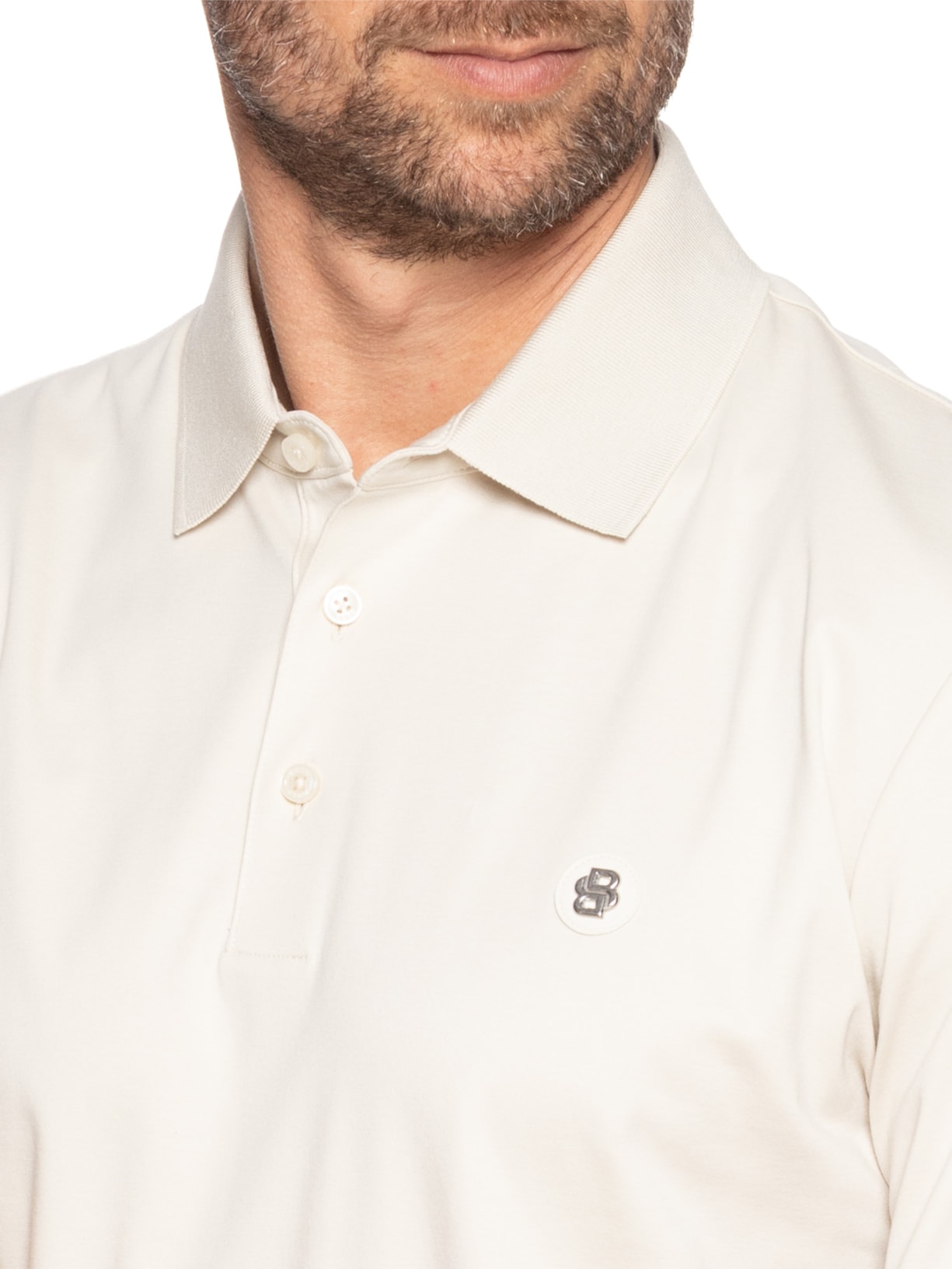 Polo Masculina Parris Branco Boss