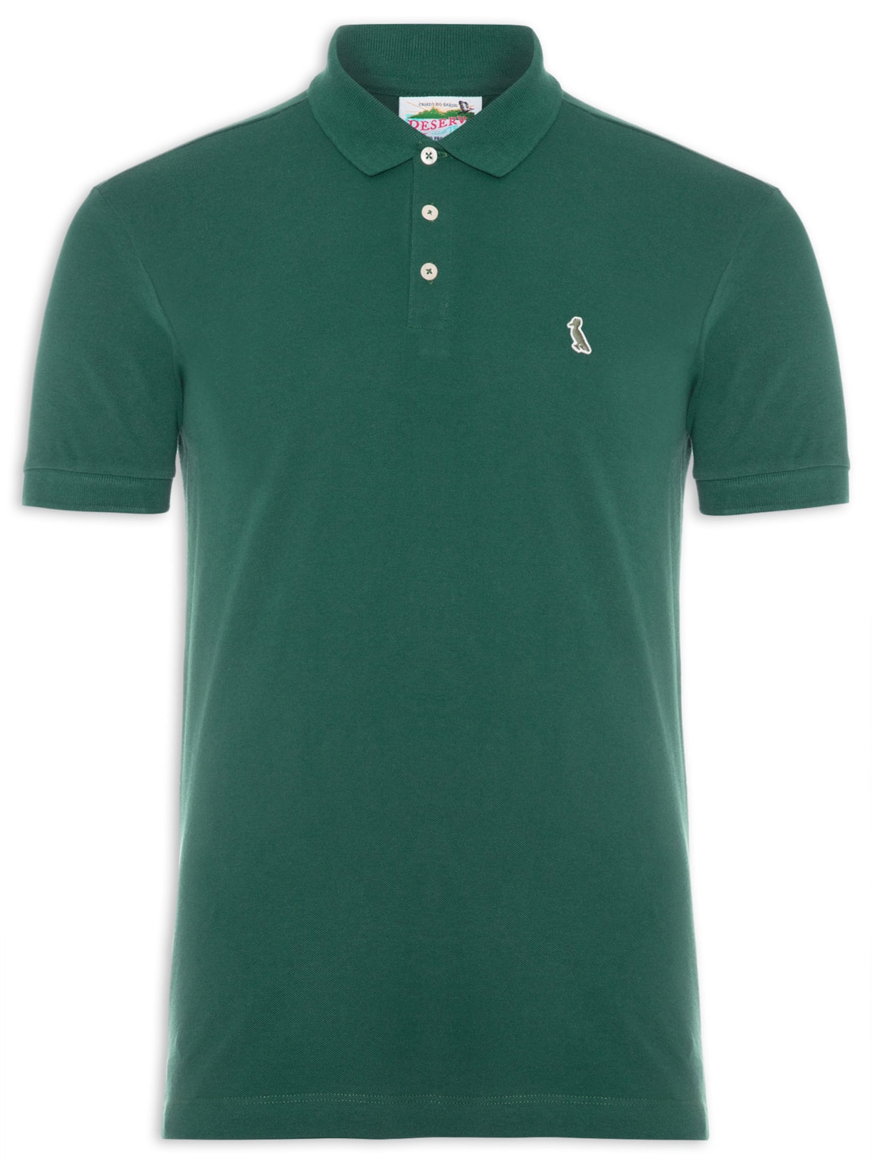 Polo Masculina Patch - Verde