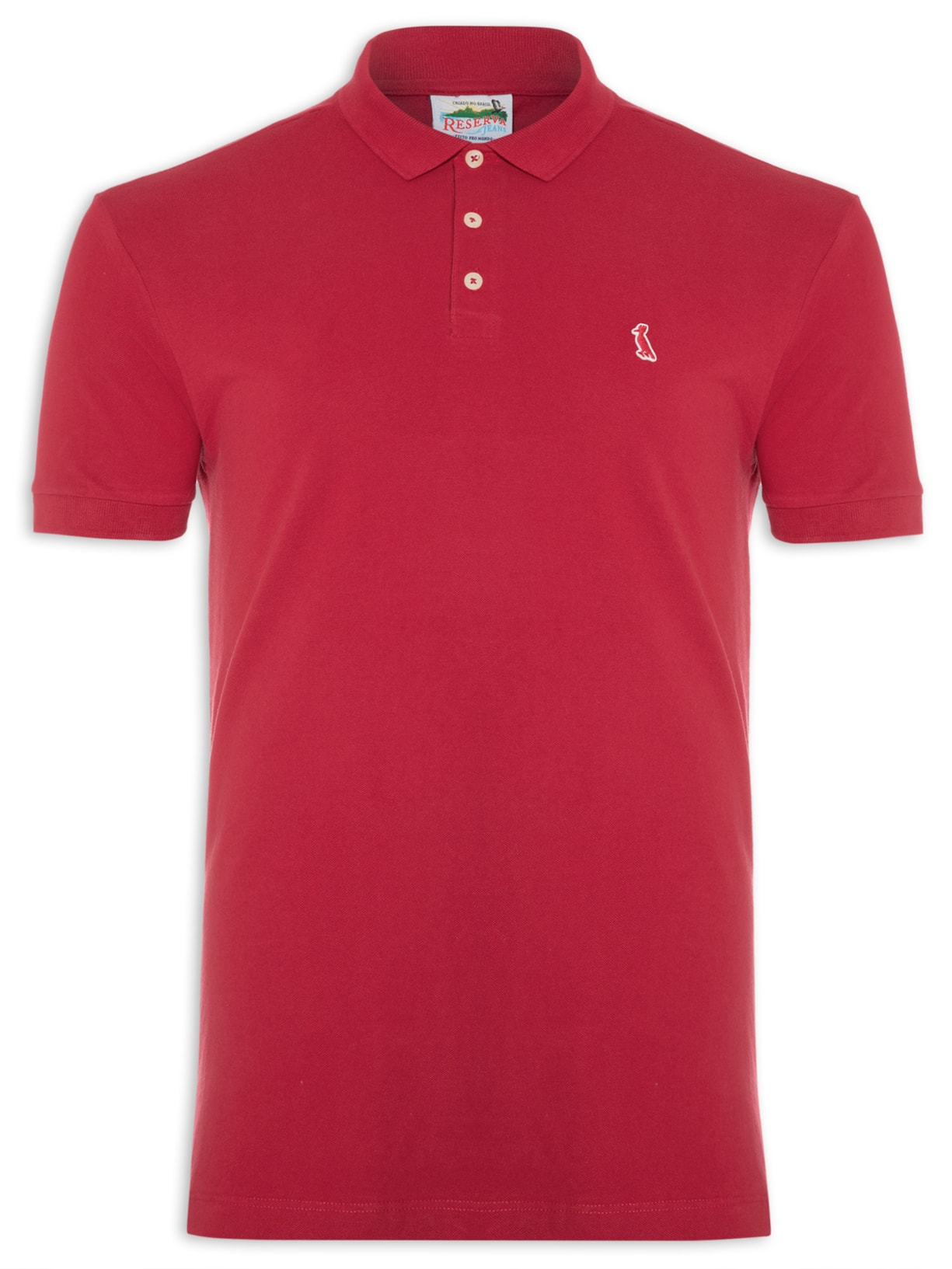 Polo Masculina Patch - Vermelho