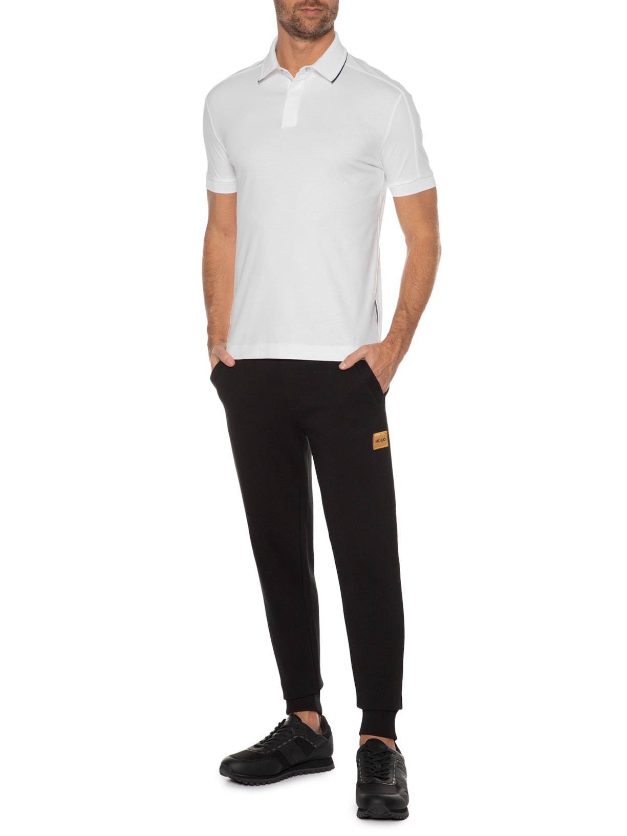 Polo Masculina Penrose 260 Branco Boss