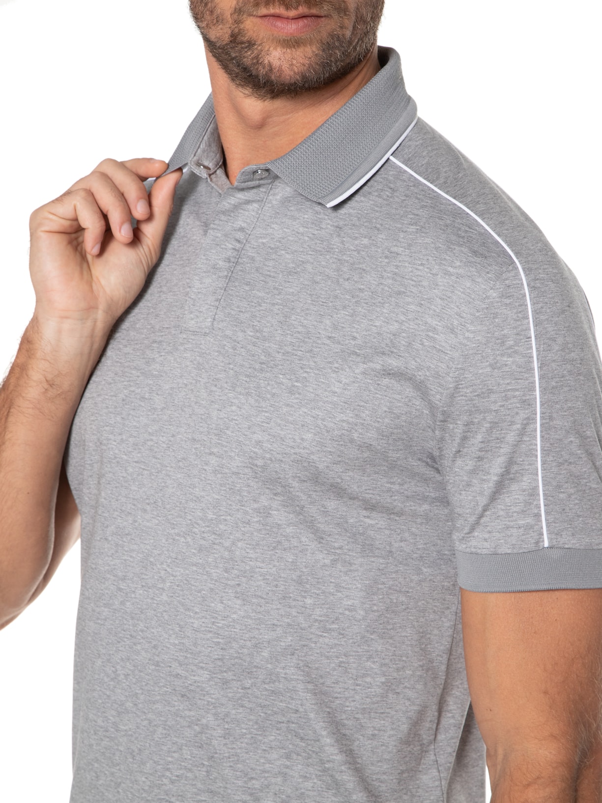 Polo Masculina Penrose 260 Cinza Boss