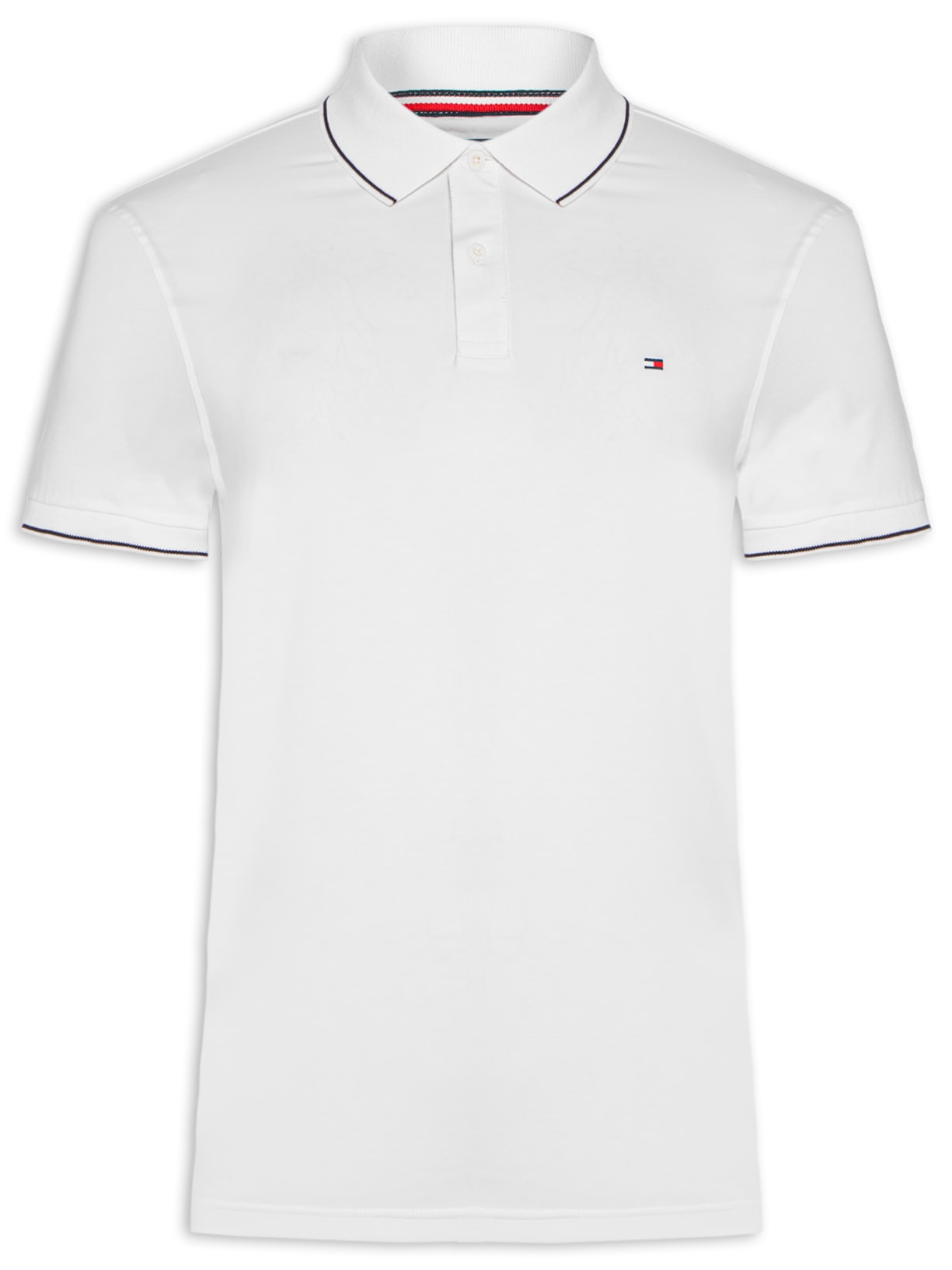 Polo Masculina Performance Jersey Reg - Branco