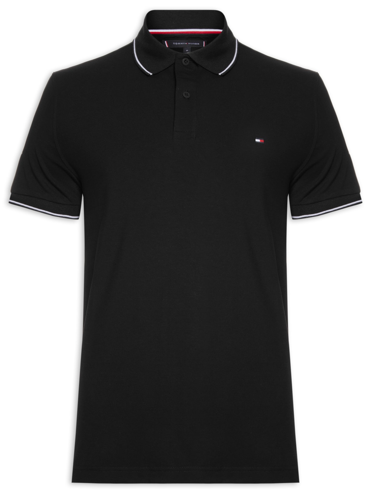 Polo Masculina Performance Jersey Regular - Preto