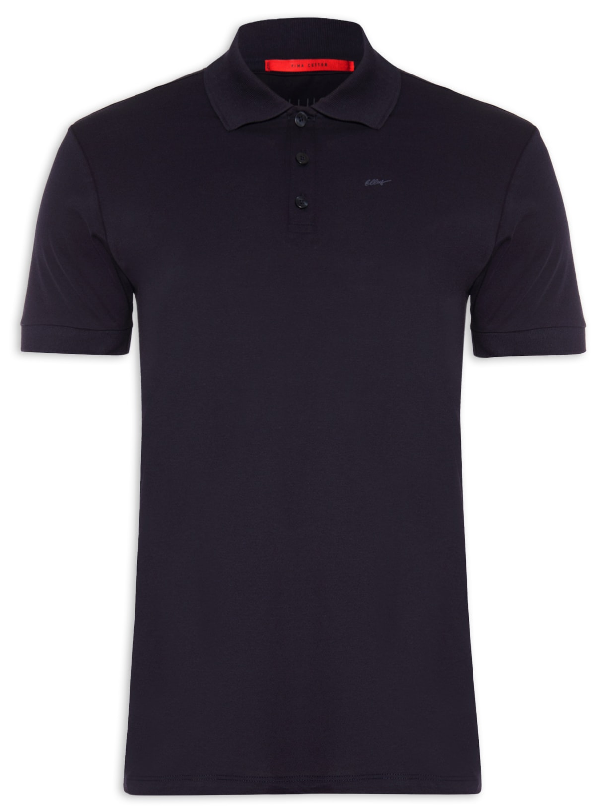 Polo Masculina Pima Classic Manga Curta - Azul