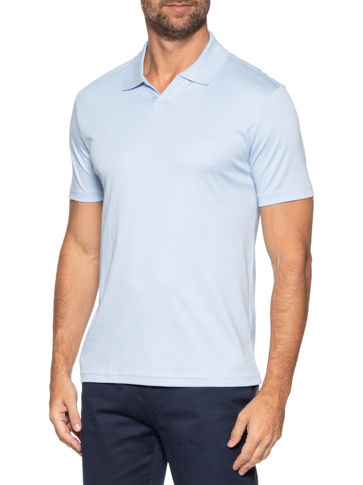 Polo Masculina Pima Cotton Azul Paramount Alfaiataria