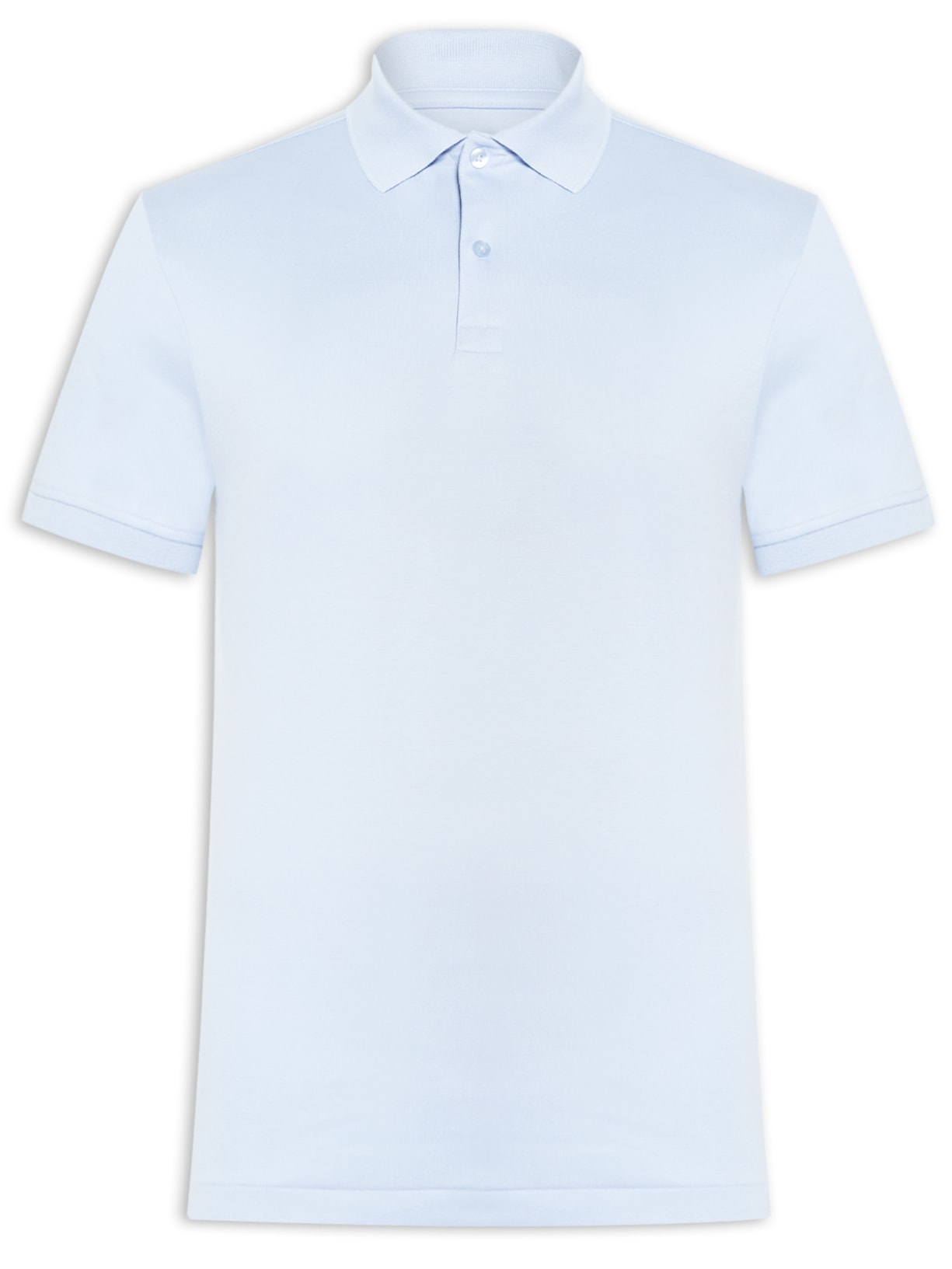 Polo Masculina Pima Cotton com Botões - Azul