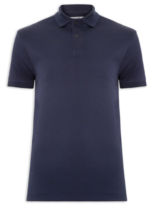 Polo Masculina Pima Cotton Com Botões - Azul