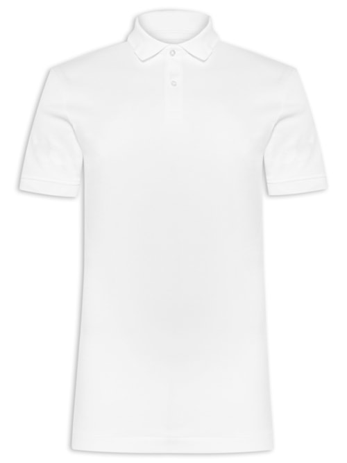 Polo Masculina Pima Cotton com Botões - Branco