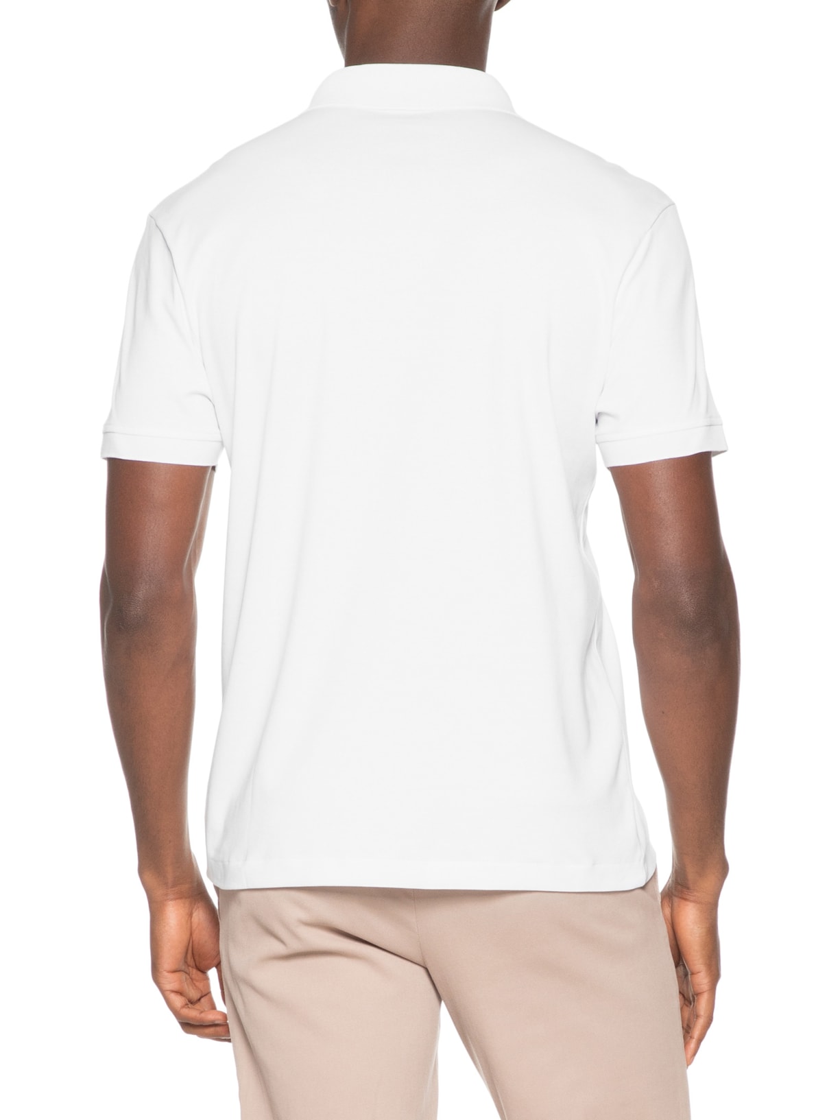 Polo Masculina Pima Cotton com Botões Branco Paramount Alfaiataria