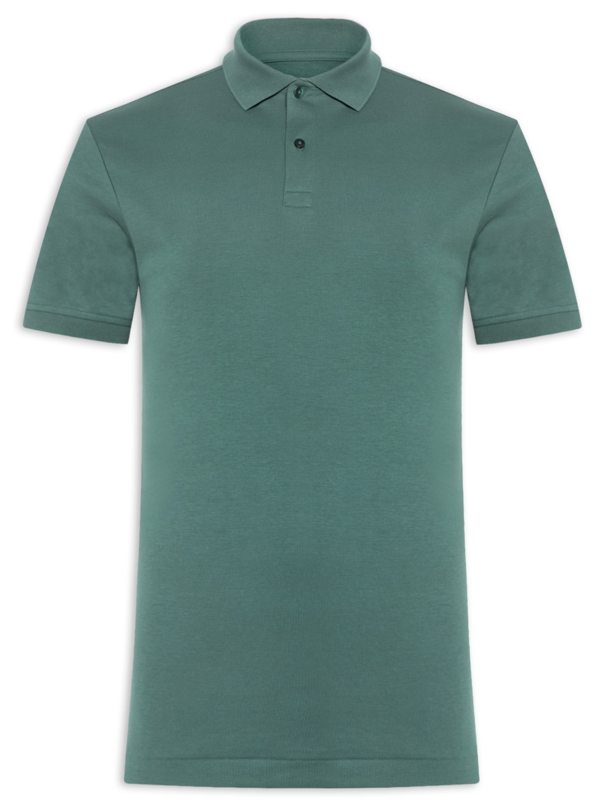 Polo Masculina Pima Cotton com Botões - Verde