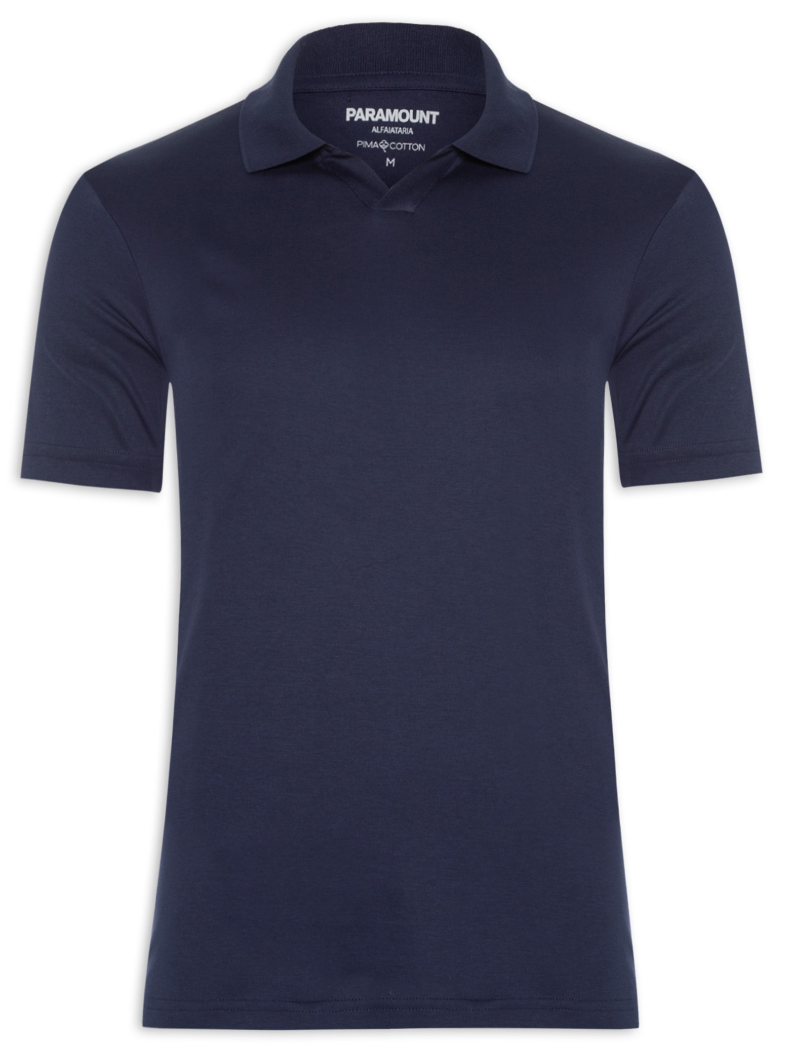 Paramount Alfaiataria - Polo Masculina Pima Cotton Gola V - Azul