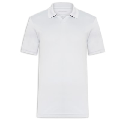 Polo Masculina Pima Cotton Gola V - Cinza